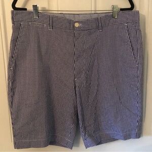 Ralph Lauren Polo Golf Prospect Blue Gingham Seersucker Shorts